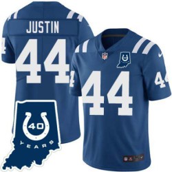 Colts #44 Sid Justin 40 Years ANNI Jersey -Blue