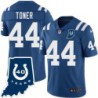 Colts #44 Ed Toner 40 Years ANNI Jersey -Blue