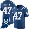 Colts #47 Billy Austin 40 Years ANNI Jersey -Blue