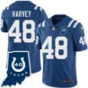 Colts #48 Mario Harvey 40 Years ANNI Jersey -Blue