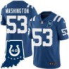 Colts #53 Marcus Washington 40 Years ANNI Jersey -Blue