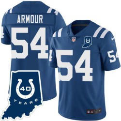 Colts #54 Phil Armour 40 Years ANNI Jersey -Blue