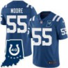 Colts #55 Sio Moore 40 Years ANNI Jersey -Blue