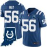 Colts #56 Ray May 40 Years ANNI Jersey -Blue