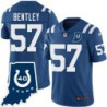 Colts #57 Kevin Bentley 40 Years ANNI Jersey -Blue