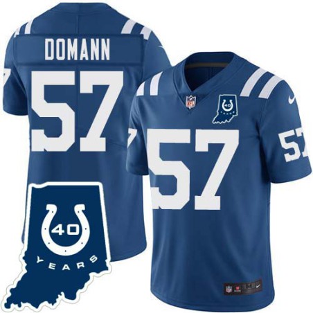 Colts #57 JoJo Domann 40 Years ANNI Jersey -Blue