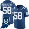 Colts #58 Steve Heimkreiter 40 Years ANNI Jersey -Blue