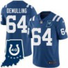 Colts #64 Rick DeMulling 40 Years ANNI Jersey -Blue