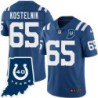 Colts #65 Ron Kostelnik 40 Years ANNI Jersey -Blue