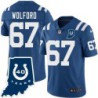 Colts #67 Will Wolford 40 Years ANNI Jersey -Blue