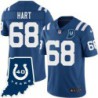 Colts #68 Jeff Hart 40 Years ANNI Jersey -Blue