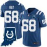 Colts #68 John Ray 40 Years ANNI Jersey -Blue