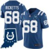 Colts #68 Tom Ricketts 40 Years ANNI Jersey -Blue