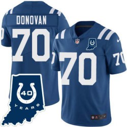 Colts #70 Art Donovan 40 Years ANNI Jersey -Blue