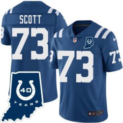 Colts #73 Jake Scott 40 Years ANNI Jersey -Blue