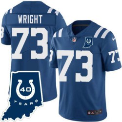 Colts #73 Steve Wright 40 Years ANNI Jersey -Blue