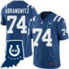 Colts #74 Sid Abramowitz 40 Years ANNI Jersey -Blue