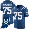 Colts #75 Gino Marchetti 40 Years ANNI Jersey -Blue