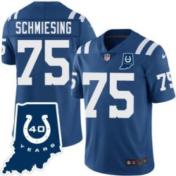 Colts #75 Joe Schmiesing 40 Years ANNI Jersey -Blue