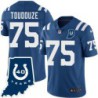 Colts #75 Michael Toudouze 40 Years ANNI Jersey -Blue