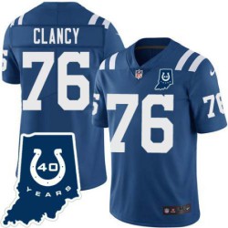 Colts #76 Sam Clancy 40 Years ANNI Jersey -Blue