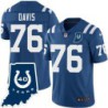 Colts #76 Carl Davis 40 Years ANNI Jersey -Blue