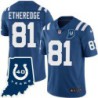 Colts #81 Carlos Etheredge 40 Years ANNI Jersey -Blue