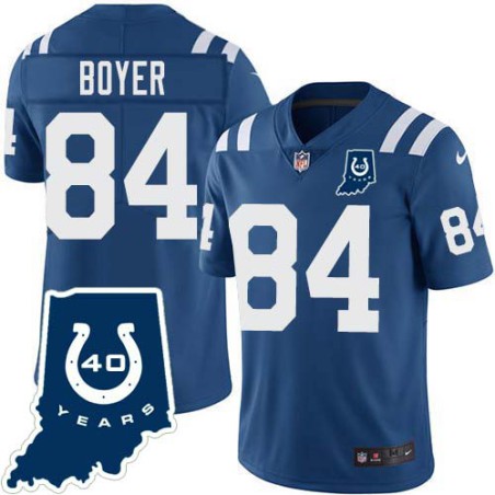 Colts #84 Mark Boyer 40 Years ANNI Jersey -Blue