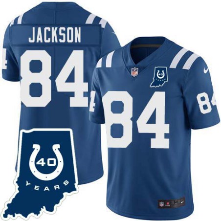 Colts #84 Mark Jackson 40 Years ANNI Jersey -Blue