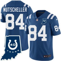 Colts #84 Jim Mutscheller 40 Years ANNI Jersey -Blue