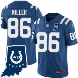 Colts #86 Kyle Miller 40 Years ANNI Jersey -Blue