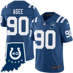 Colts #90 Mel Agee 40 Years ANNI Jersey -Blue