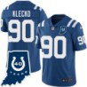 Colts #90 Dan Klecko 40 Years ANNI Jersey -Blue