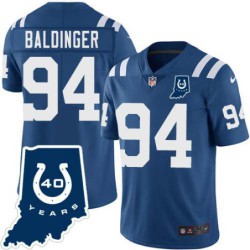 Colts #94 Gary Baldinger 40 Years ANNI Jersey -Blue