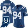 Colts #94 Curtis Johnson 40 Years ANNI Jersey -Blue