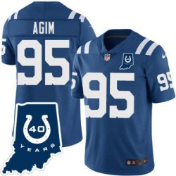 Colts #95 McTelvin Agim 40 Years ANNI Jersey -Blue