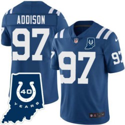 Colts #97 Mario Addison 40 Years ANNI Jersey -Blue