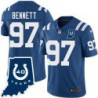 Colts #97 Cornelius Bennett 40 Years ANNI Jersey -Blue