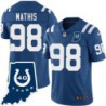 Colts #98 Robert Mathis 40 Years ANNI Jersey -Blue