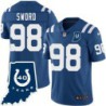 Colts #98 Sam Sword 40 Years ANNI Jersey -Blue