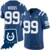 Colts #99 Al Woods 40 Years ANNI Jersey -Blue