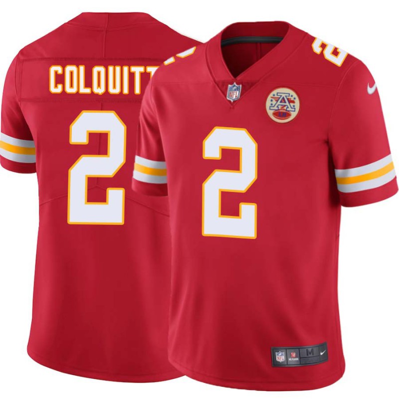 Dustin Colquitt #2 Chiefs Football Red Jersey