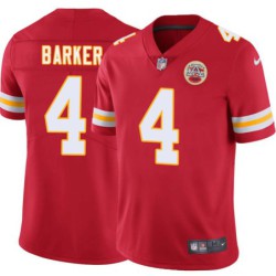 Bryan Barker #4 Chiefs Football Red Jersey