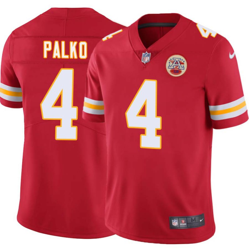 Tyler Palko #4 Chiefs Football Red Jersey