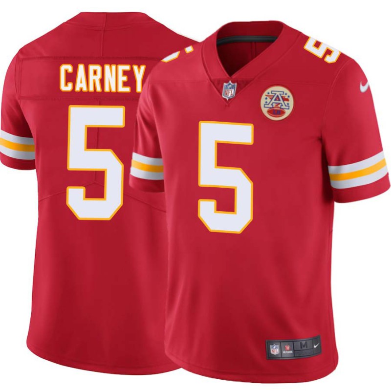 John Carney #5 Chiefs Football Red Jersey