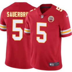 Todd Sauerbrun #5 Chiefs Football Red Jersey