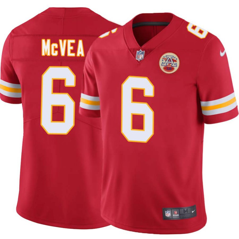 Warren McVea #6 Chiefs Football Red Jersey