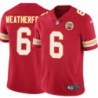 Steve Weatherford #6 Chiefs Football Red Jersey