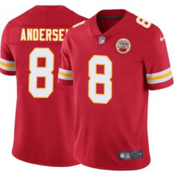 Morten Andersen #8 Chiefs Football Red Jersey