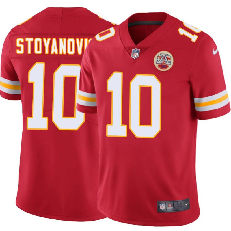 Pete Stoyanovich #10 Chiefs Football Red Jersey